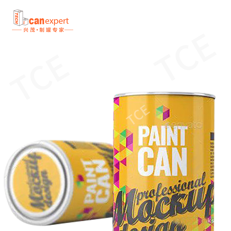 Lata de lata de metal quadrado de 1 litro para tinta com tampas soldagem corporal Baldes de tinta vazia 1l/gallon fábrica latas de tinta transparente